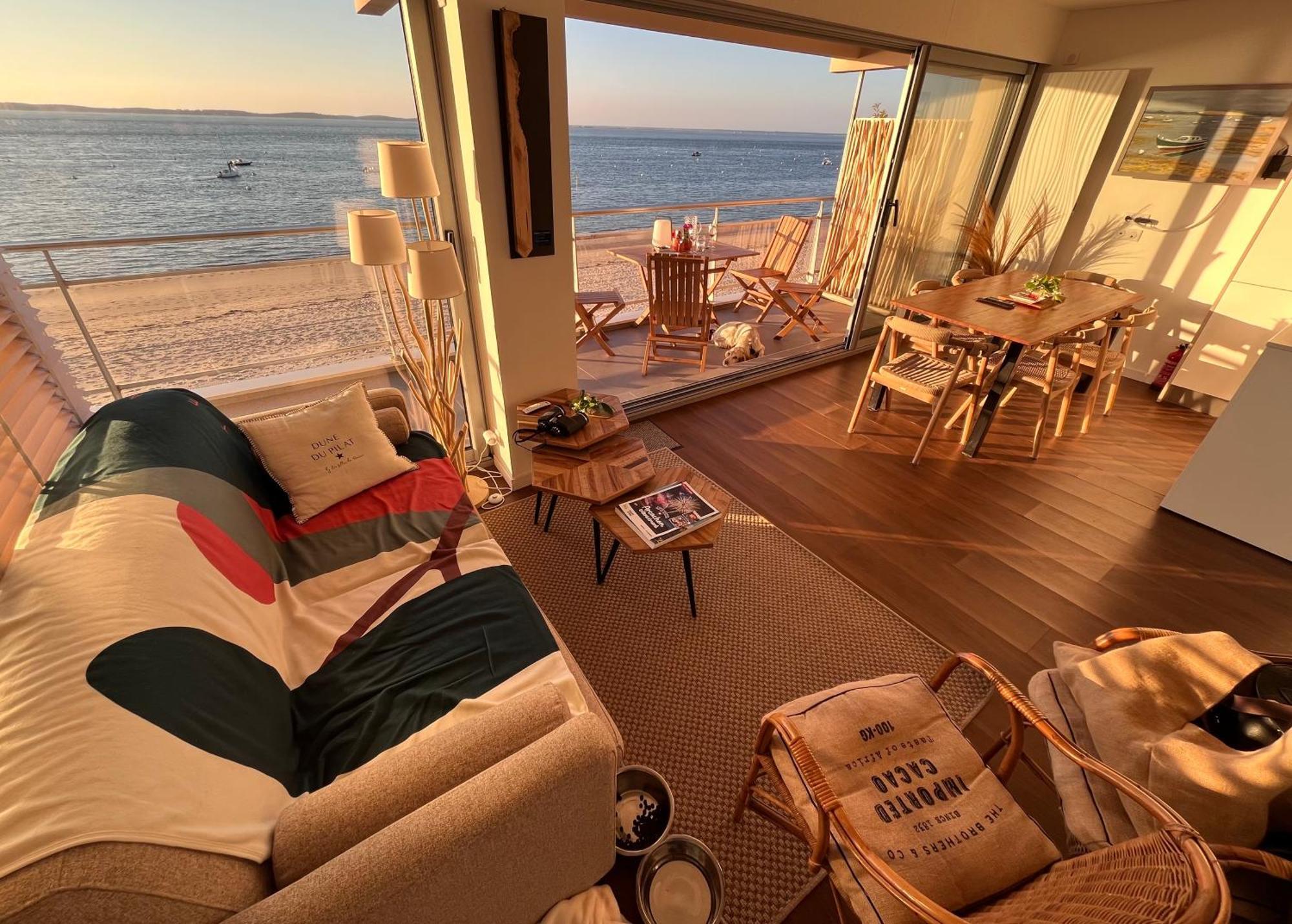 Premiere Ligne Acces Prive Et Direct A La Plage Vue Mer Arcachon Exterior foto
